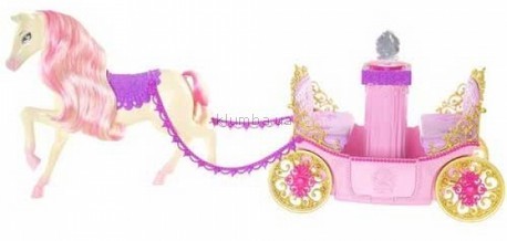 Детская игрушка Barbie Конь с каретой Академия принцесс
