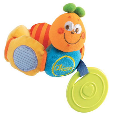 Детская игрушка Chicco Погремушка-браслет Гусеница