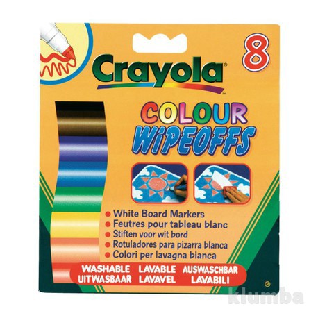 Детская игрушка Crayola 8 стираемых фломастеров для письма на доске