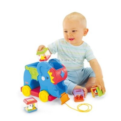 Детская игрушка Fisher Price Слоник с кубиками