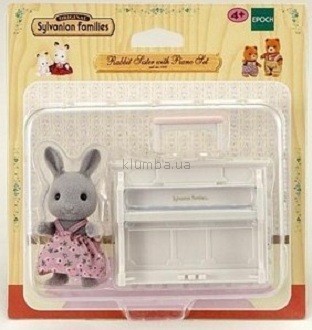 Детская игрушка Sylvanian Families Сестра кролика с пианино