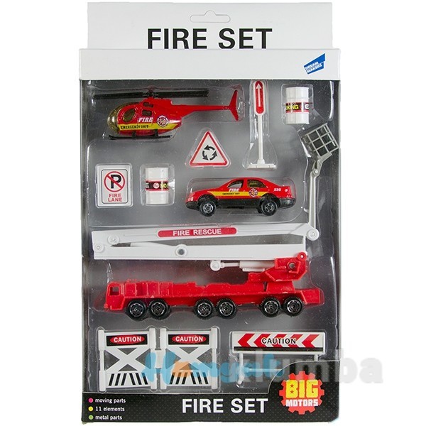 Распродажа - набор игровой пожарная, полицейская  служба (11 элементов) фото №1