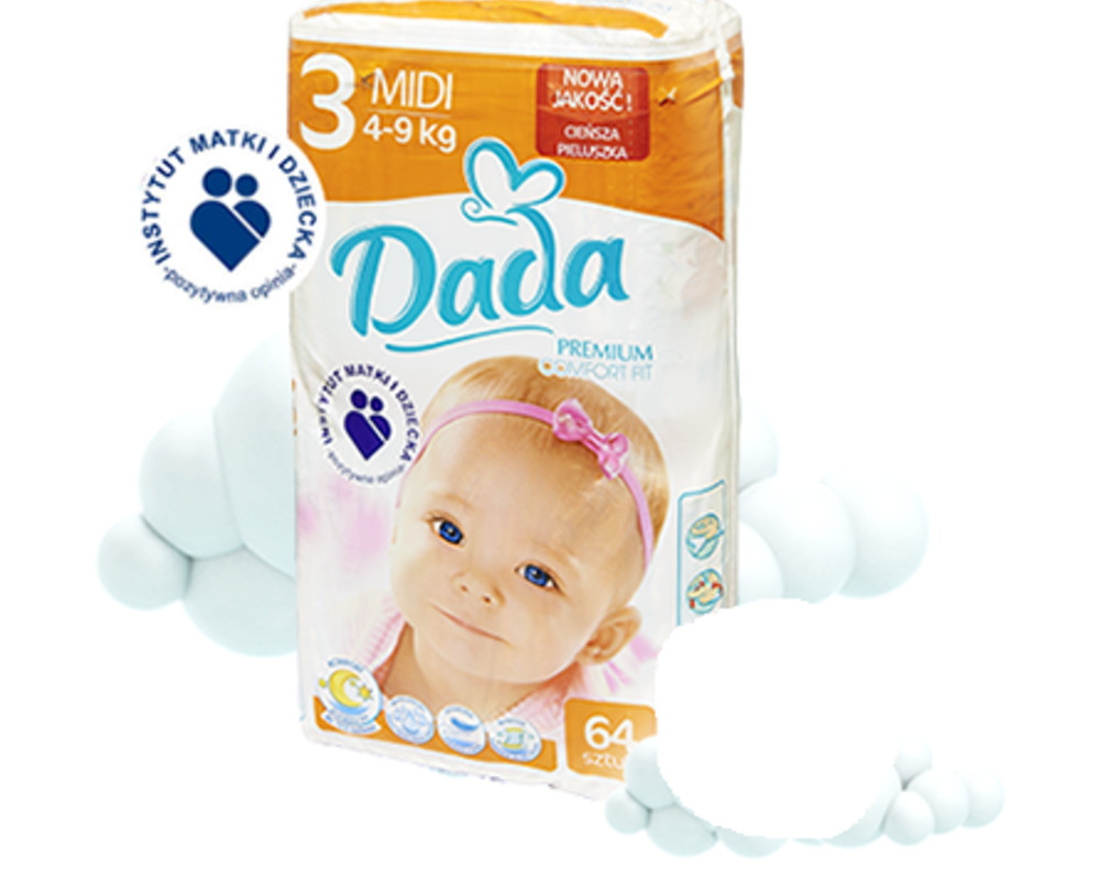 Дада. Подг.dada "Extra Soft" р.3 миди (4-9кг) №56. Лилия дада. Dada подгузники Premium 3 (4-9 кг) 64 шт..