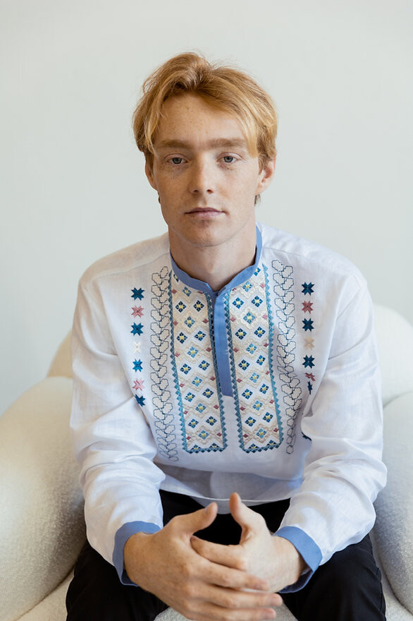 Вишиванка чоловіча біла фото №1