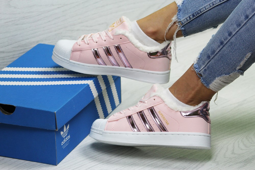 Зимние кеды женские adidas Superstar