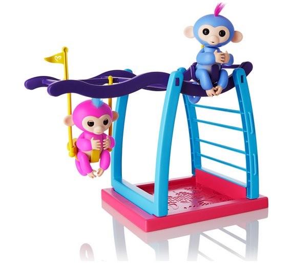 Wowwee fingerlings интерактивные ручные обезьянки с детской площадкой liv simone monkey playground фото №1