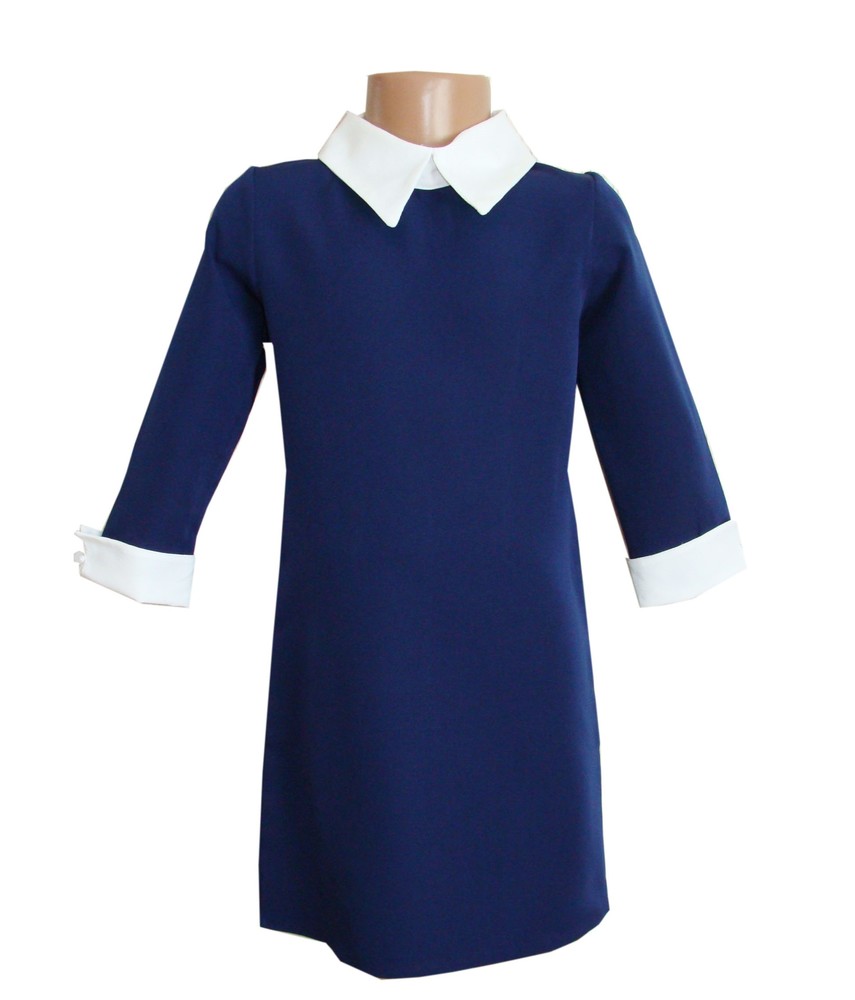 Школьное платье синего цвета
