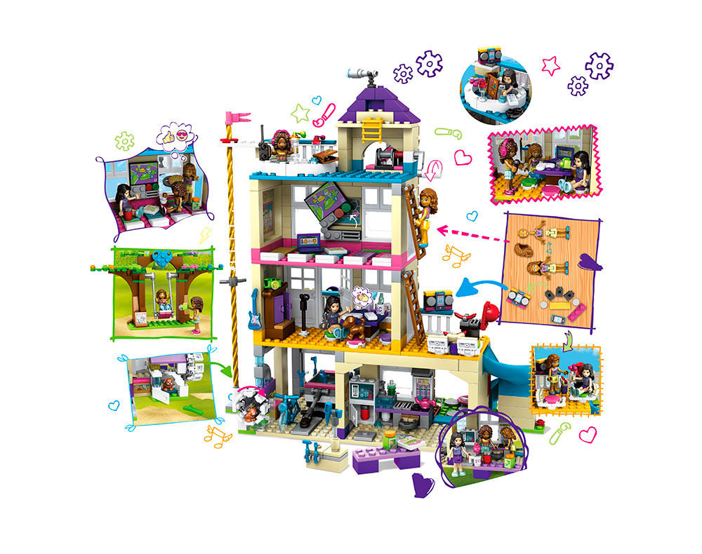 Конструктор bela 10859 friends френдс дом дружбы (аналог lego friends  41340) 730 дет​, цена 625 грн - купить Головоломки и конструкторы новые -  Клумба