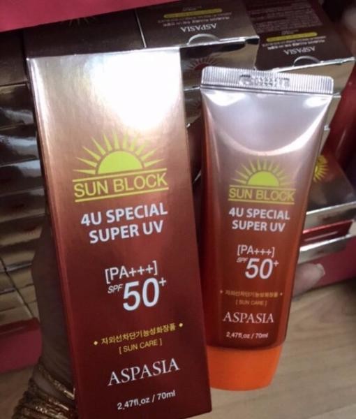 Uv sun block. Aspasia крем солнцезащитный. Солнцезащитный корейский крем 50+. Aspasia 4u Special super UV SPF 50+/pa++++ (70ml). Aspasia 4u Special super UV солнцезащитный крем Aspasia 4u Special super UV Sun Block состав.