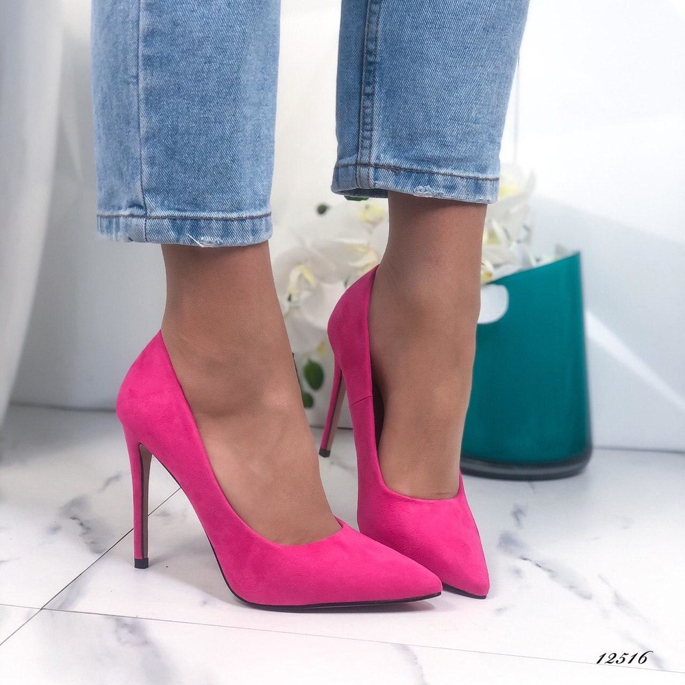 Розовые туфли на каблуке с чем носить фото