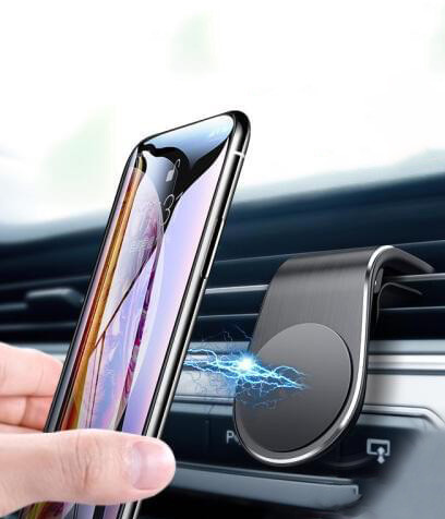Автомобильный магнитный держатель для телефона magnetic car holder l103 black фото №1