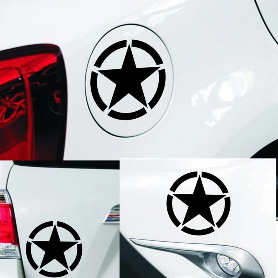 3-d наклейка на авто звезда графический авто стикер на автомобиль черный фото №1