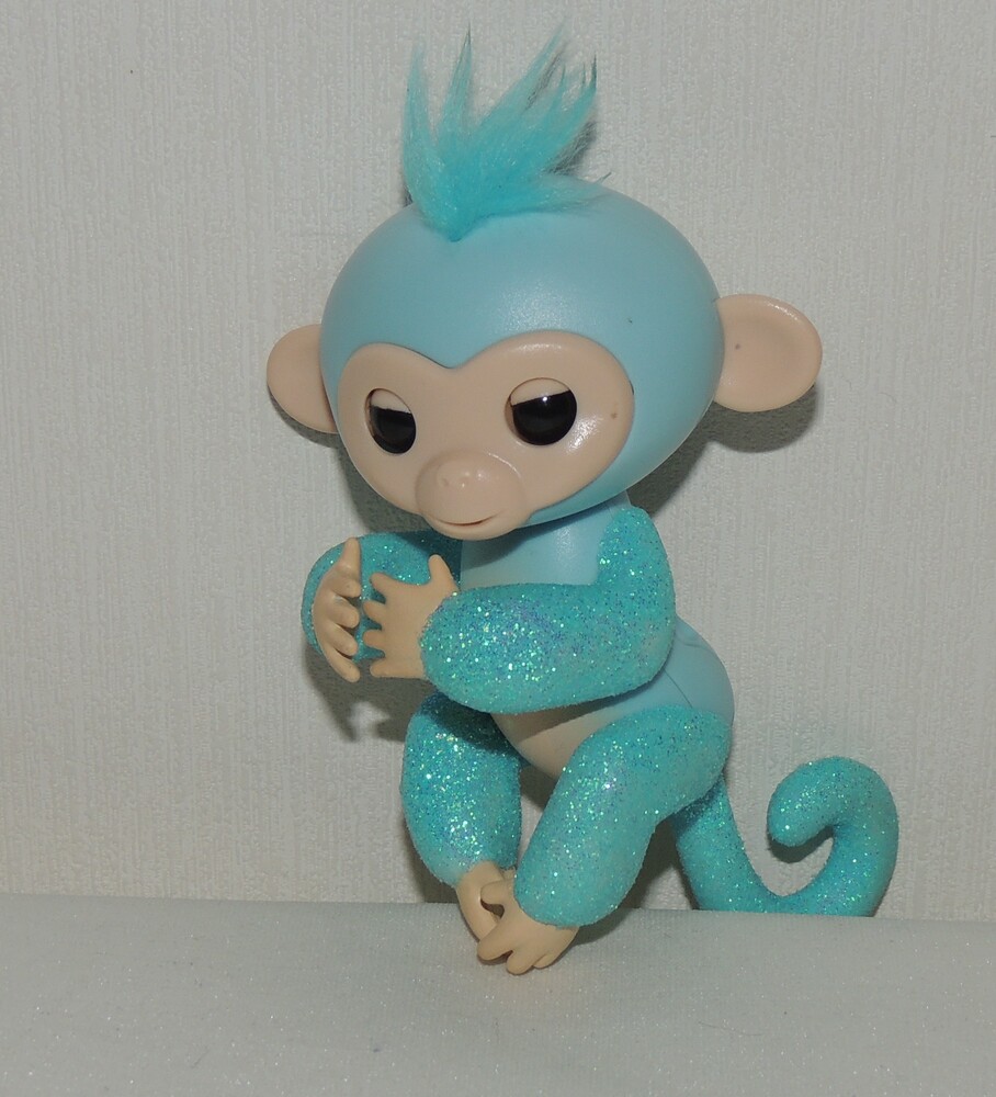 Оригинал интерактивная обезьянка голубая блестящая wowwee фото №1
