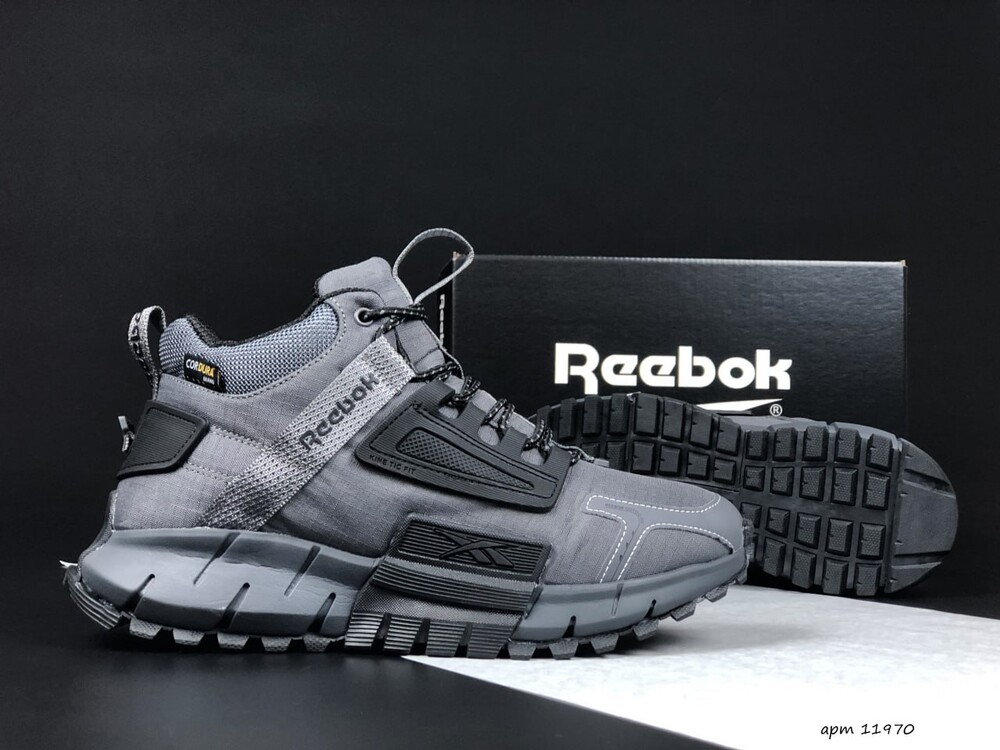Зимові черевики reebok zig kinetica fit, сірі, хутро 36-41р фото №1