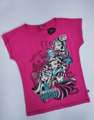 Яскрава рожева футболка monster high розмір 12 років