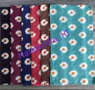 Пушистое полотенце для рук Ромашки 30х65см, (микрофибра), лот 1шт. Турция. Отличного качества!