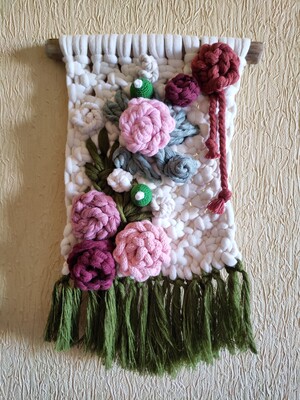 Панно декор на стену макраме ручная работа