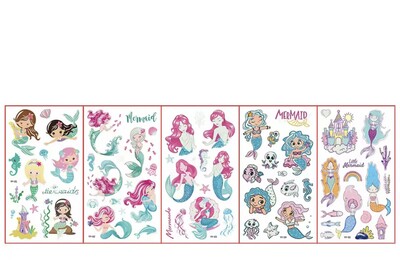 5 листов детских тату