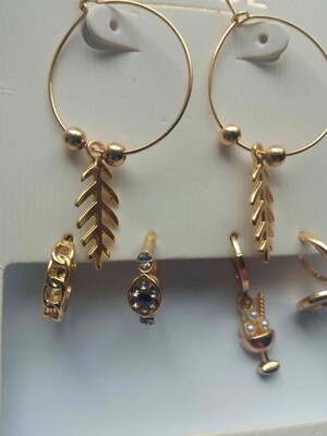 Набір сережок та підвісок Trendz — грай за своїми правиламистильний мікс із кілець і підвісок