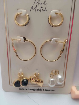 Набір сережок "Mix&Match" 2 пари сережок+3 пари підвісок