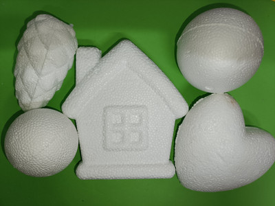 Набір пінопластових фігур для дитячої творчості, створення новорічних іграшок 5шт